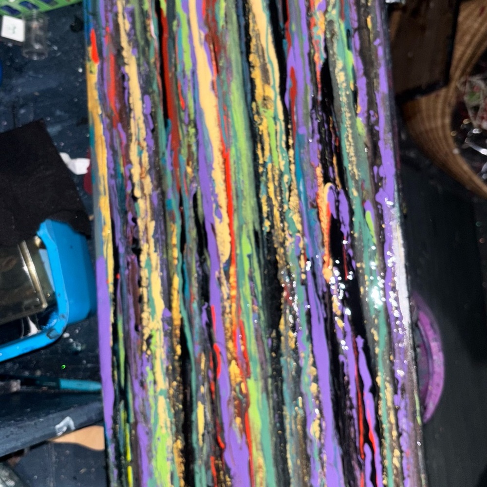 Vibrant Drip Art Canvas